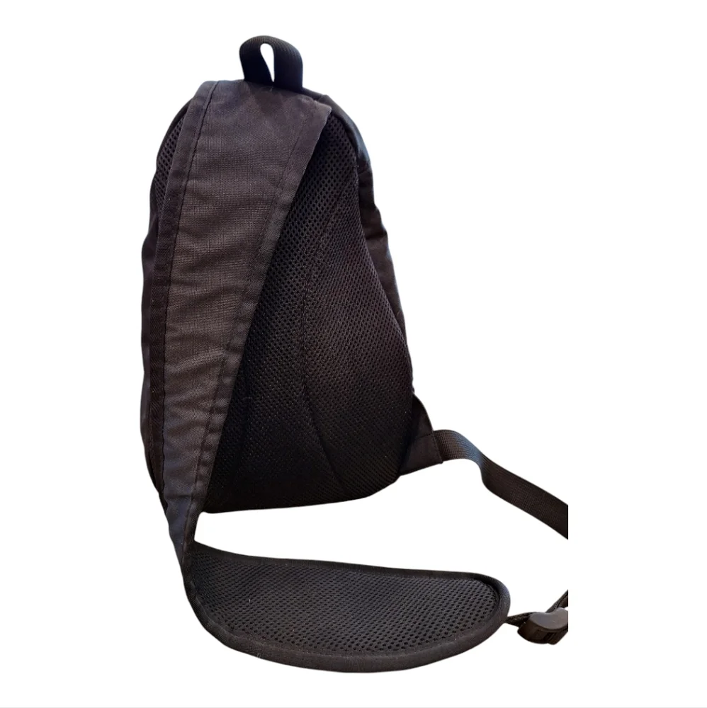 Eddie Bauer Black Sling Bag Double Zip Compartment